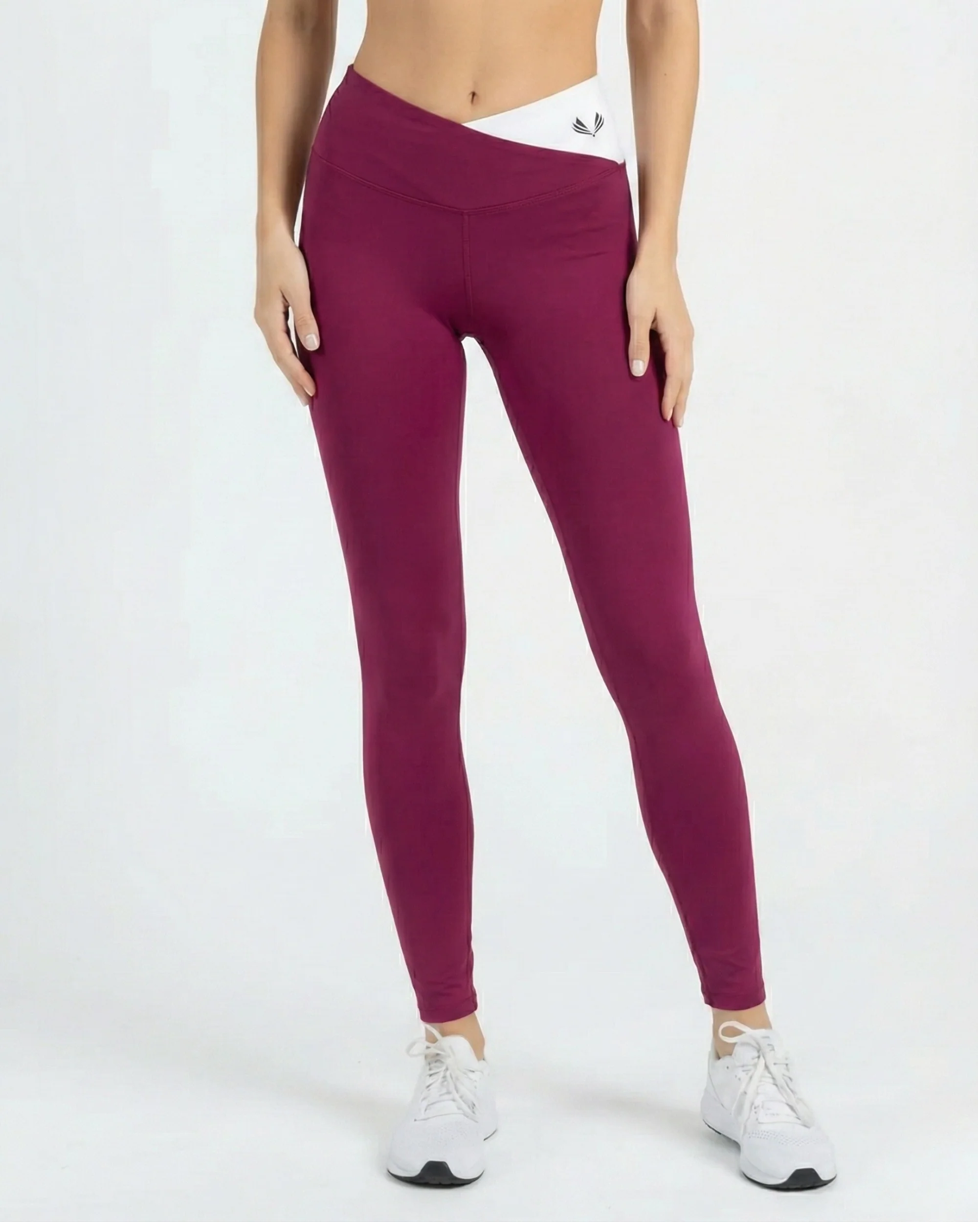 Contrast Cross Leggings - Image 3