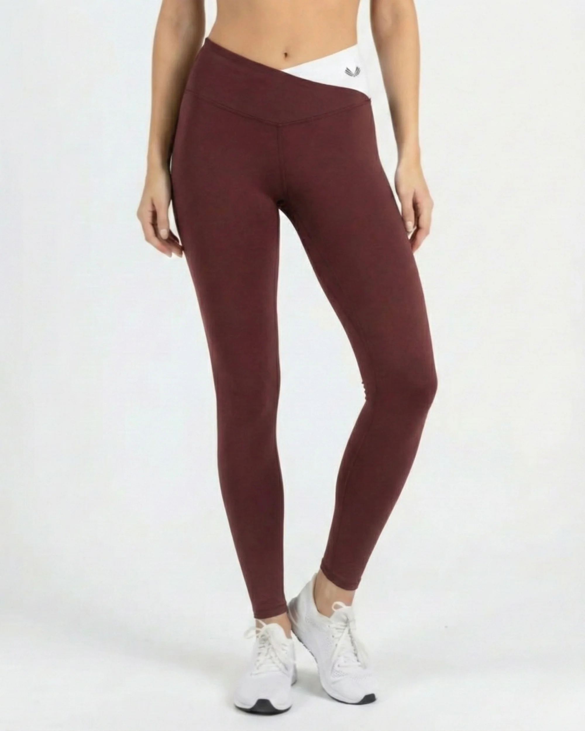 Contrast Cross Leggings - Image 7