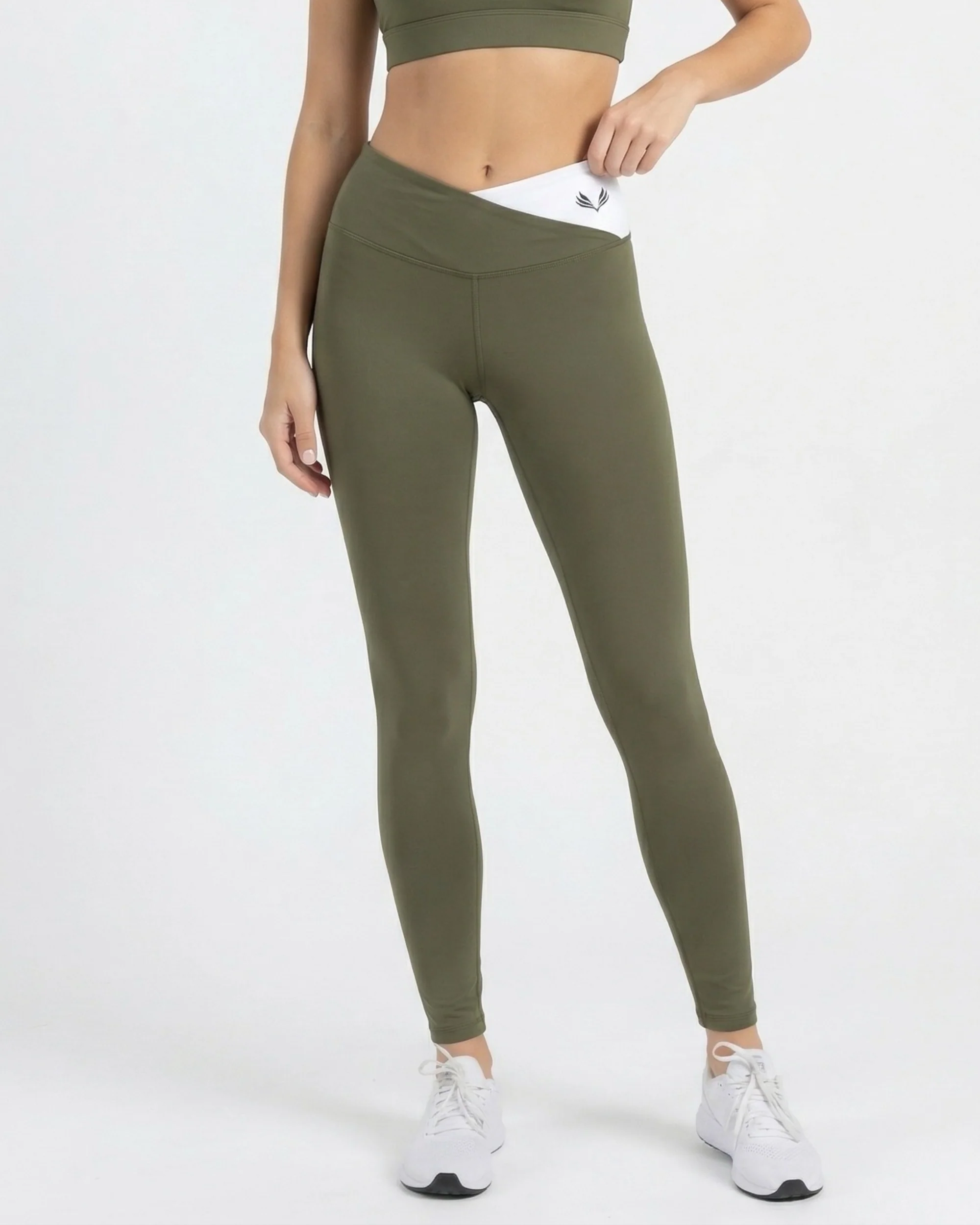 Contrast Cross Leggings - Image 9